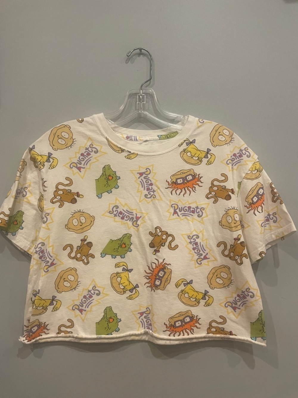 Rugrats All-Over Print Cropped Tee - White